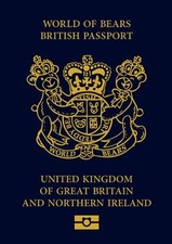 Teddy bear Blank Passport by