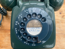 Vintage UNUSUAL GPO 706L BLUE ON GREEN PHONE TELEPHONE 1965 RETRO TELEPHONE