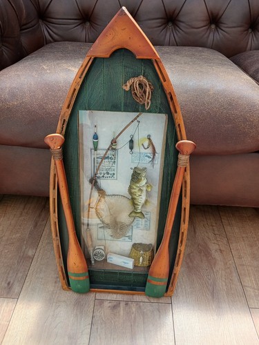 Wooden fishing row boat - row,