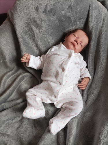 Lovely reborn dark haired baby - dark,
