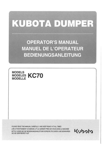 Kubota dumper truck kc70 - kubota,