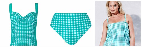 Beach mintgingham - beach,