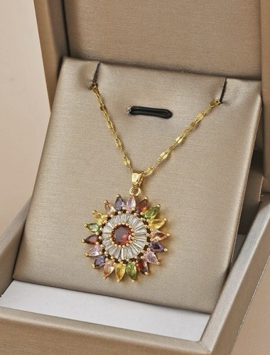 22k gold plated flower charm - plated,