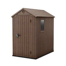 Keter Darwin NEW 6 x 4ft Apex Garden Patio Shed Bin Floor Window BASE INCLUDED