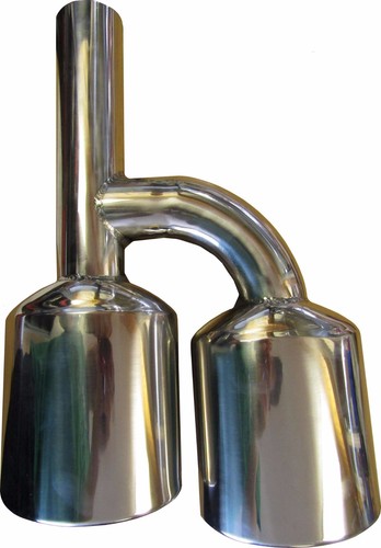 Oval chrome exhaust pipe - oval,