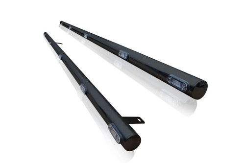 Black side bars white - black, +