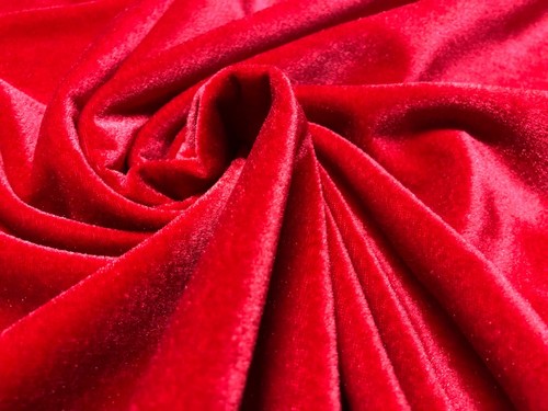 Red decor velvet fabric - decor, soft