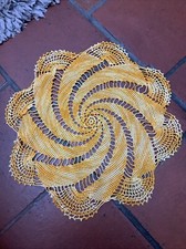 Orange Crochet Mat/ Table 