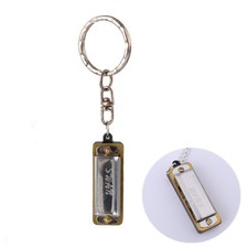 Small and Portable 4 Hole 8 Tone Swan Mini Harmonica Keychain Mouth Organ