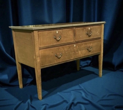 Antique inlaid mahogany low - mahogany,