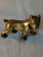 Vintage Brass Boxer Dog Ornament In Good Condition See Photos
