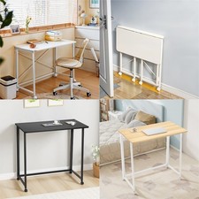 Folding Desk Home Office Computer Desk Table Writing Laptop Stand with Wheels