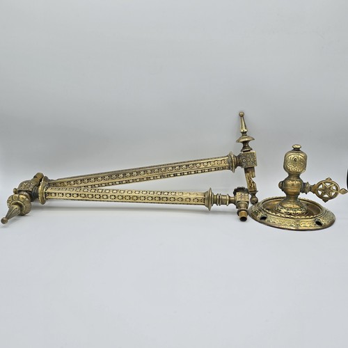 Victorian brass swing arm wall - victorian,