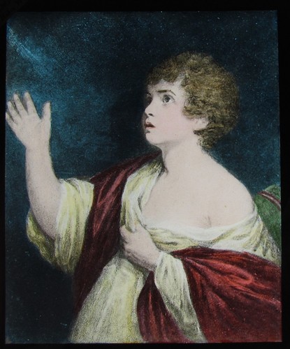 Glass magic lantern slide - magic,