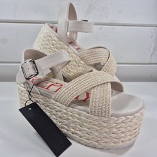 Replay DIANE ROPE - Platform Sandals - Ivory New With Tags Size 5 Uk Ex Display!
