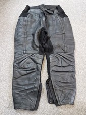 Black Leather Motorcycle Motorbike Trousers Frank Thomas size 14 Euro 40 ladies