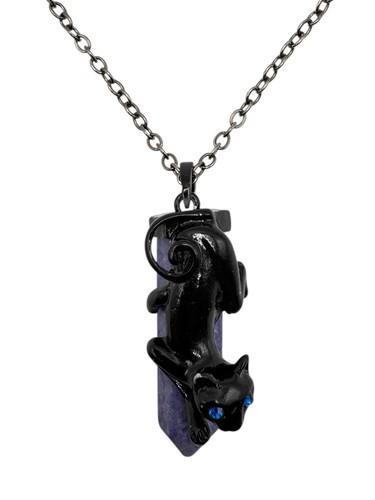 Black metal cat lapis - black,