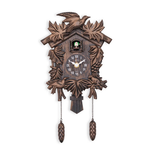 Antique bronze cuckoo clock - bronze,