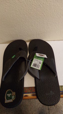 Sanuk Beer Cozy Casual Flip Flop Thong Sandals  for Men, Size 12  Black  New