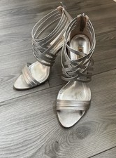 Dune Strappy Silver Stiletto