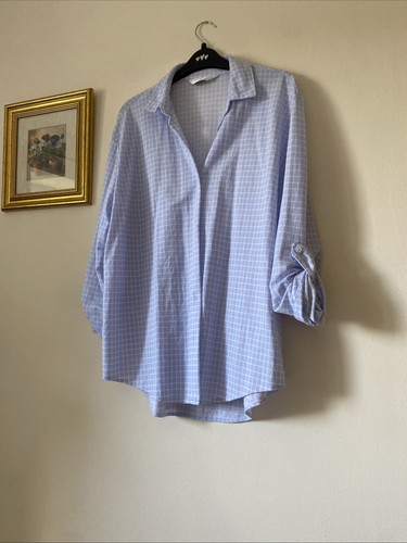 Lovely blue cotton check - blue, shirt