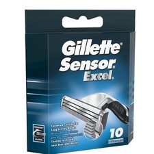 Gillette Sensor Excel Razor Blades For Men Pack of 10 Refill Blades Blue -216665