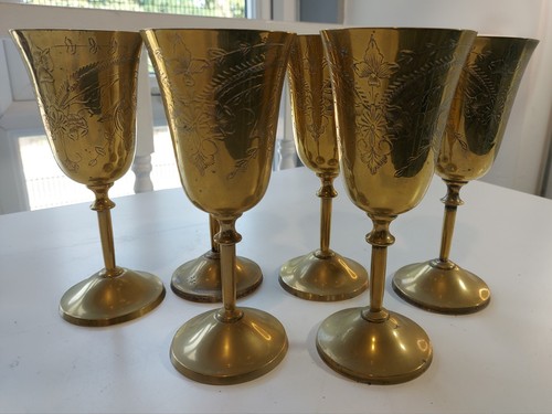 Vintage set epns etched - of,