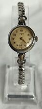Vintage 1940s Swiss "Derrick" Ladies' Cocktail watch-New Expandable Strap (NOS)