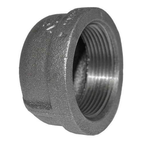 Round cap black malleable - cap,