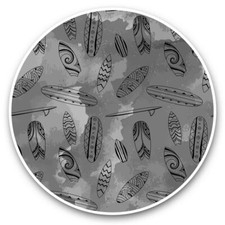 2 x Vinyl Stickers 7.5cm (bw)