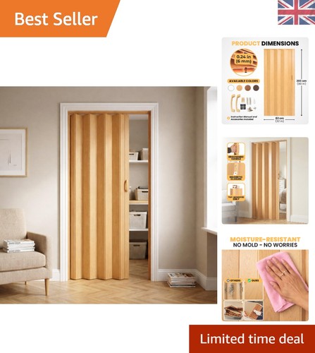 Pvc folding door - 32x80, brown