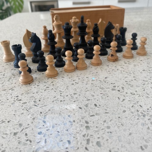 Vintage wooden chess - wooden,