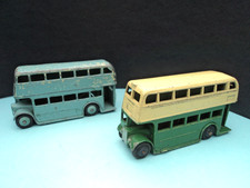 DINKY DOUBLE DECKER BUS x 2, 29c/290; - ONE PAINTED