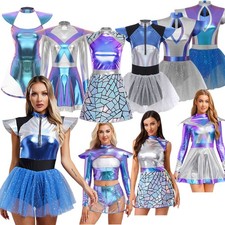 Women alien metallic tutu - metallic,