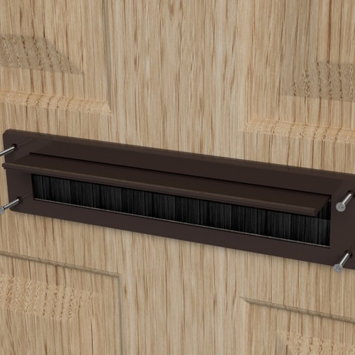 Brown internal pvc letterbox - brown,