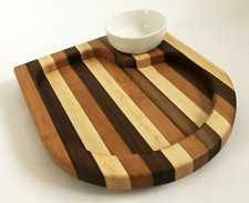 BUTCHER BLOCK WOOD CUTTING BOARD SERVING TRAY CHARCUTERIE BREAD CHEESE APPETIZER