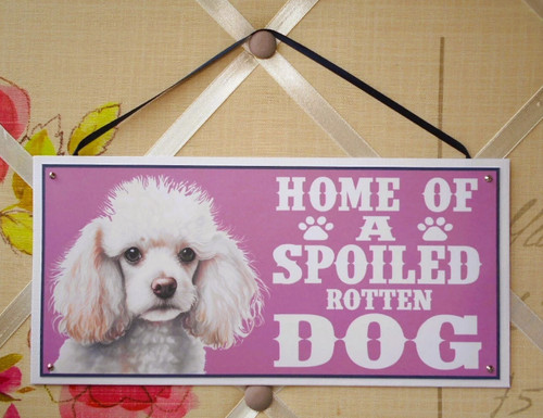 Poodle dog sign - dog, plaque