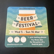 Wetherspoons BeerFestival….Promotional Beer Mat