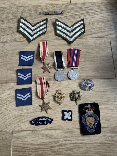 Mixed army medals and - medals, patches