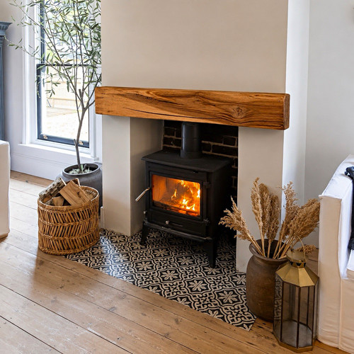Rustic solid oak - solid, mantel