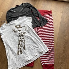 Ladies Pyjama Bottoms & 2 Tops Size Large 16-18 From Primark & TU