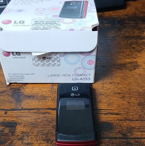 A133 red flip phone o2 - red,