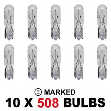10 x 508 24V 1.2W DASH LIGHT PANEL BULB COMMERCIAL TRUCK LORRY T5 W2x4.6D