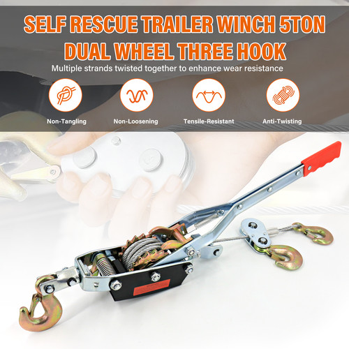 Tonne hand winch - manual, hook