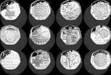 Rare UK and Great Britain commemorative 50p coins all in good condition