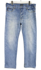 ARMANI JEANS Comfort Fit Jeans Men's EU 38 Light Blue Faded Washed Zip Fly