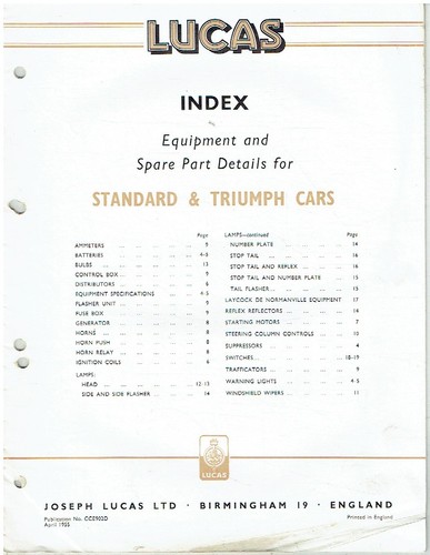 Triumph tr2 standard - standard, 8