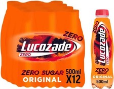 12 x Lucozade Zero - 500ML