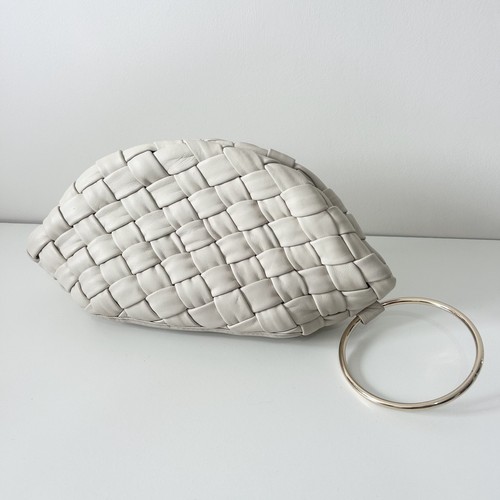 Mango leather woven braided - mango,