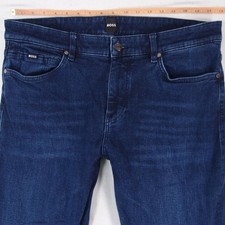 Mens HUGO BOSS DELAWARE Stretch Slim Straight Blue Jeans W36 L32